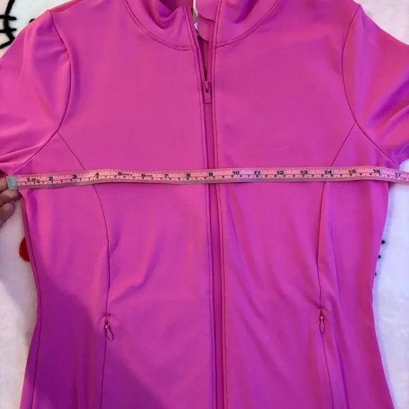 PINK Victoria’s Secret Hot Pink Zip-Up Relay Jacket and Skirt Set Size Medium - Picture 6 of 16
